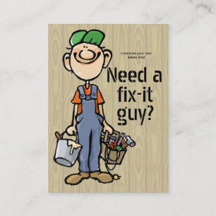 Handyman Fix-it Carpenter Painter-zoekopdracht Ver Visitekaartje