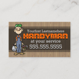 Handyman.Fix-it Man.Home reparatie.Aangepaste teks Visitekaartje