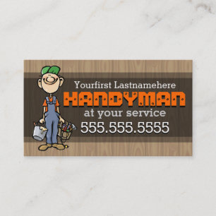 Handyman.Fix-it Man.Home reparatie.Aangepaste teks Visitekaartje
