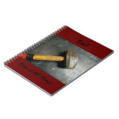 Handyman Fixer of All Des Sledge Hammer Notitieboek (Linkerzijde)