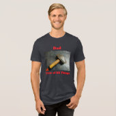 Handyman Fixer of All Des Sledge Hammer Tri-Blend Shirt (Voorkant volledig)
