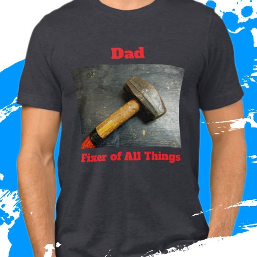 Handyman Fixer of All Des Sledge Hammer Tri-Blend Shirt