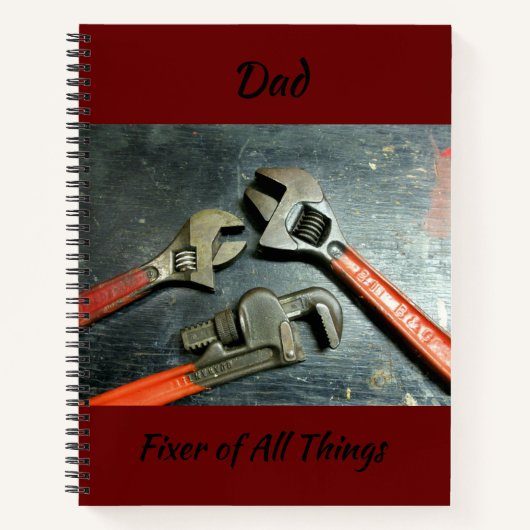 Handyman Fixer of All Dingen Red Handled Wrenches Notitieboek (Voorkant)