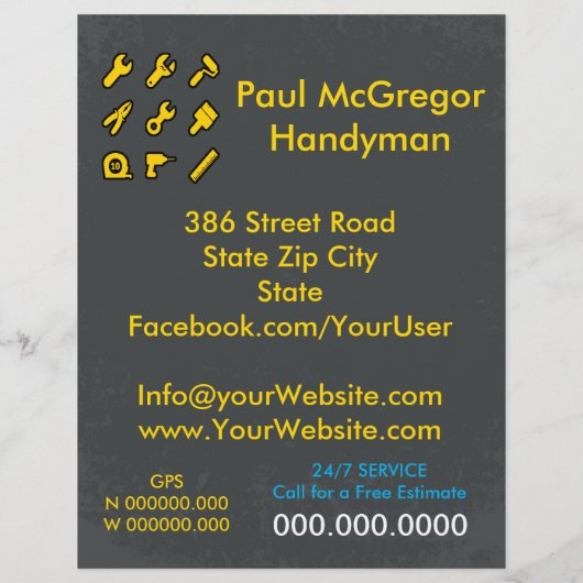 Handyman Flyer (Achterkant)