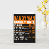 Handyman Funny Hourly Rate Meme - Daddy Grandpa Kaart (Gele Bloem)
