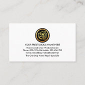 Handyman Gereedschap Border Home Reparator Visitekaartje (Achterkant)