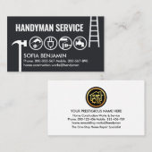Handyman Gereedschap Border Home Reparator Visitekaartje (Voorkant / Achterkant)