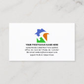 Handyman Gereedschap Bouwen op Zilver Visitekaartje (Achterkant)