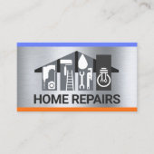 Handyman Gereedschap Bouwen op Zilver Visitekaartje (Voorkant)