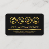 Handyman Gereedschap Gouden lijn Visitekaartje (Voorkant)