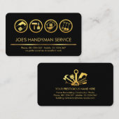 Handyman Gereedschap Gouden lijn Visitekaartje (Voorkant / Achterkant)