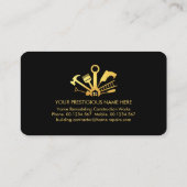 Handyman Gereedschap Gouden lijn Visitekaartje (Achterkant)