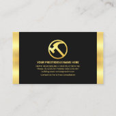 Handyman gereedschap met gouden strepen visitekaartje (Achterkant)