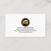 Handyman gereedschap op rood dak visitekaartje (Achterkant)