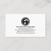 Handyman Gereedschappen Fixing Home Wood Panel Visitekaartje (Achterkant)