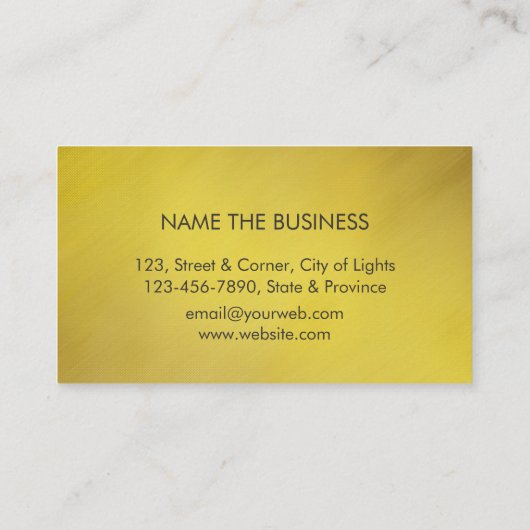 Handyman Gold Black Business Ca Visitekaartje (Achterkant)