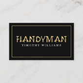 Handyman Gold en Black Modern Visitekaartje (Voorkant)