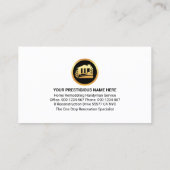 Handyman grijs zwart Lijst lagen Visitekaartje (Achterkant)