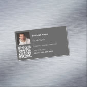 Handyman grijze foto QR-code Magnetisch Visitekaartje (Voorbeeld)