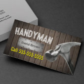 Handyman Grote Hamer Huis Reparatie Service Hout Visitekaartje