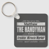 Handyman Grunge Type Persoonlijke Sleutelhanger (Voorkant)