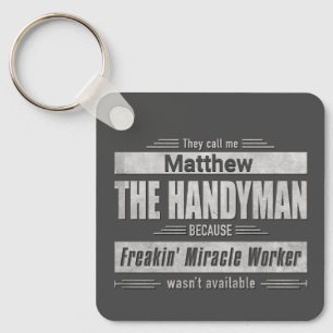 Handyman Grunge Type Persoonlijke Sleutelhanger