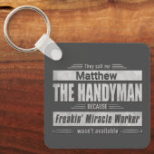 Handyman Grunge Type Persoonlijke Sleutelhanger (Voorkant)