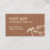 Handyman Hamer Wrench Pliers Constructie Visitekaartje (Voorkant)