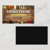 Handyman Hammer en nagels Visitekaartje (Voorkant / Achterkant)