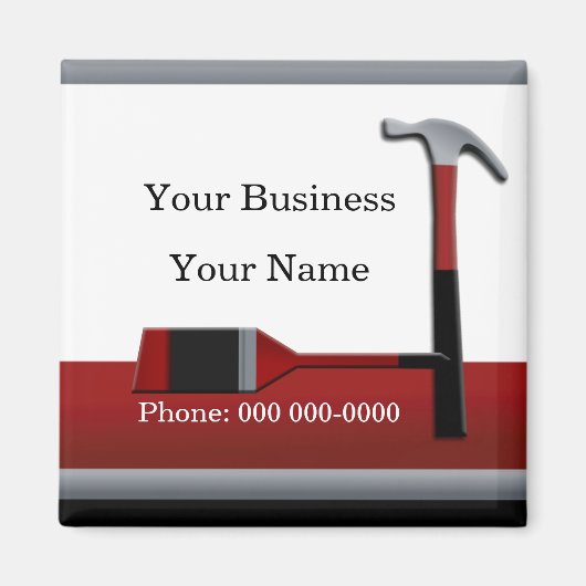 Handyman Hammer en Paintborstel Magnet (Voorkant)