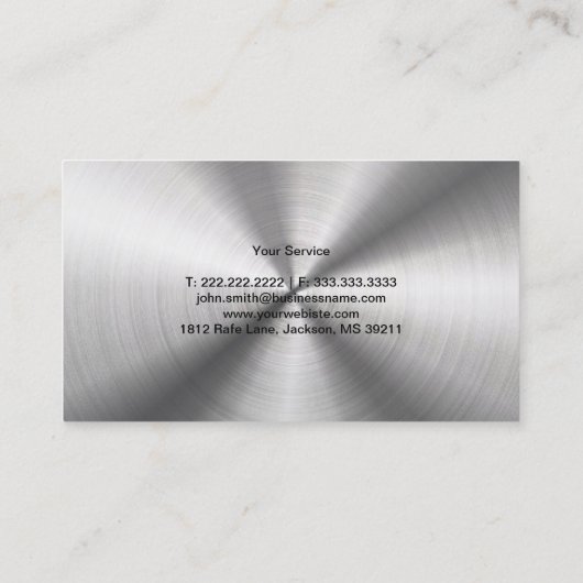 Handyman Hammer en Tools Professional Metal Visitekaartje (Achterkant)