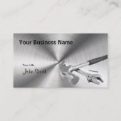 Handyman Hammer en Tools Professional Metal Visitekaartje (Voorkant)