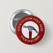 Handyman Hammer Icon Button (Voorkant /achterkant)