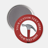 Handyman Hammer Icon Magnet (Voorkant / Achterkant)