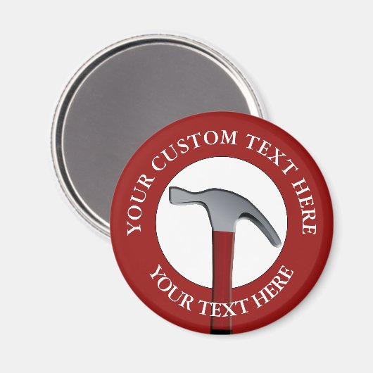 Handyman Hammer Icon Magnet (Voorkant / Achterkant)