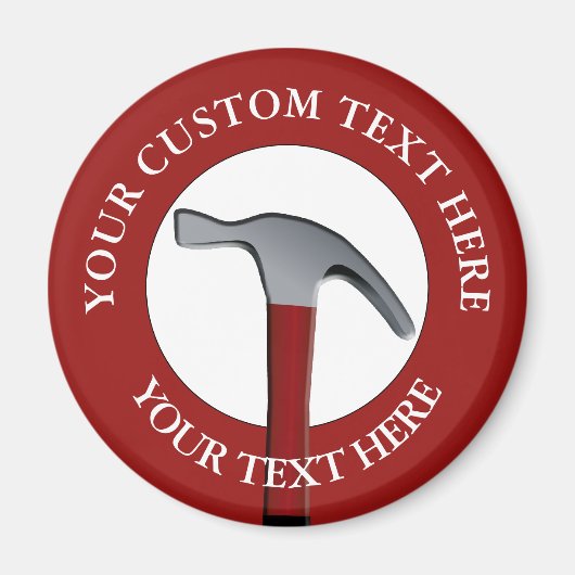 Handyman Hammer Icon Magnet (Voorkant)
