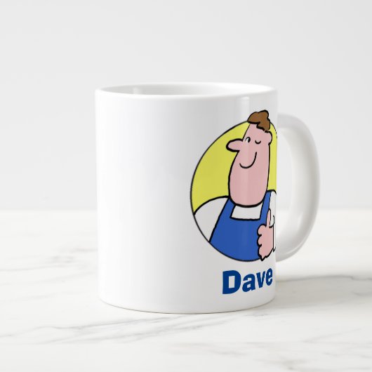 Handyman Handelaar met Naam Grote Koffiekop (Voorkant rechts)