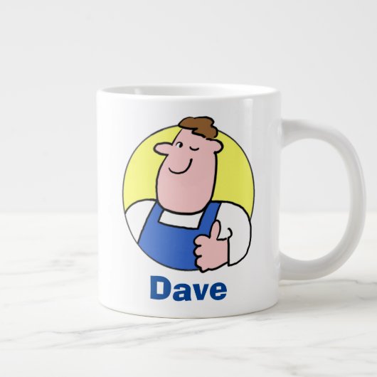 Handyman Handelaar met Naam Grote Koffiekop (Rechts)