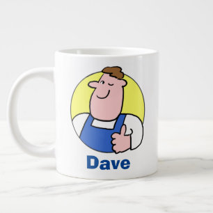 Handyman Handelaar met Naam Grote Koffiekop