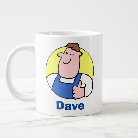 Handyman Handelaar met Naam Grote Koffiekop (Links)