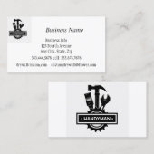 Handyman Handiman Reparatie Persoon Onderhoud Visitekaartje (Voorkant / Achterkant)