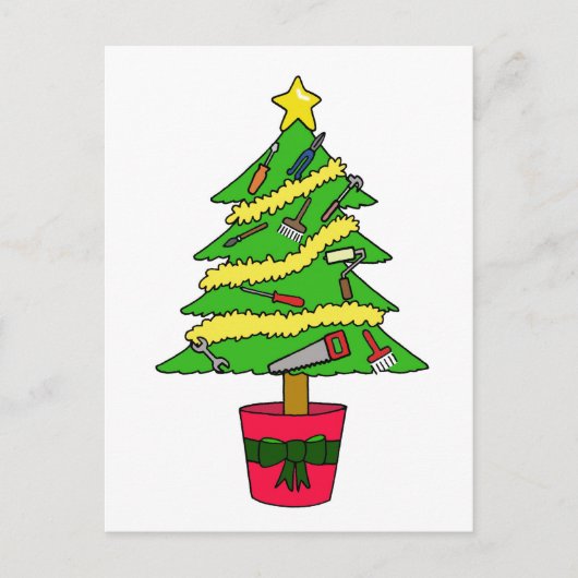 Handyman Happy Kerstmis Humor Feestdagenkaart (Voorkant)