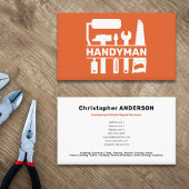 Handyman - Hardware Tools Monogram Sinaasappel Visitekaartje
