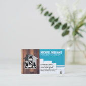 Handyman Holding Tools | verfrol Visitekaartje (Staand voorkant)