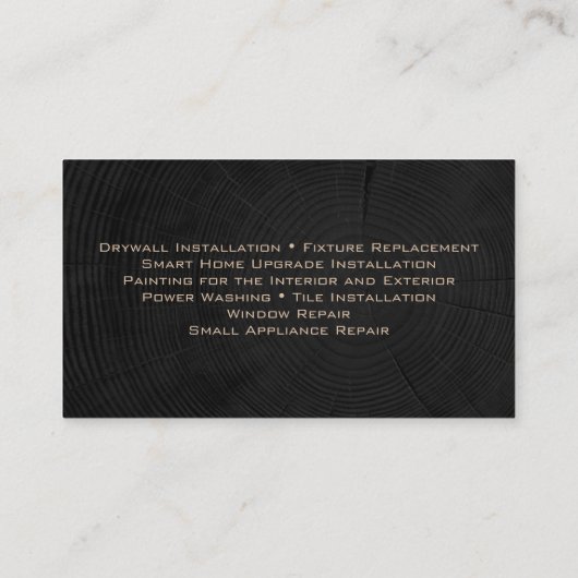 Handyman Home Improvement Visitekaartje (Achterkant)