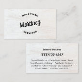 Handyman Home Improvement Wood Visitekaartje (Voorkant / Achterkant)