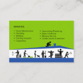 Handyman home maintenance Business Card Visitekaartje (Achterkant)
