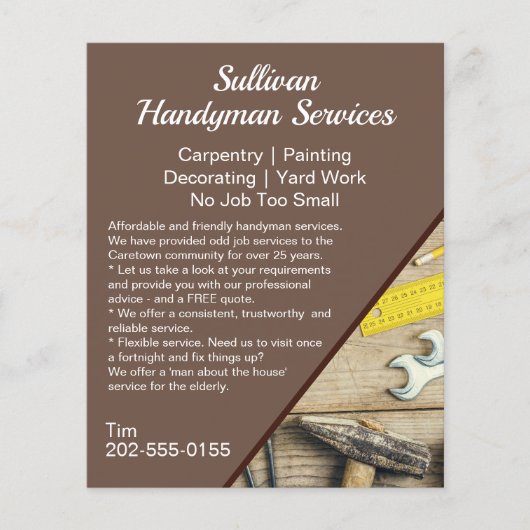 Handyman Home Maintenance Business Promotion Flyer (Voorkant)