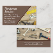 Handyman Home Maintenance Tools Visitekaartje (Voorkant / Achterkant)