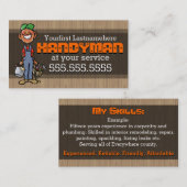 Handyman.Home Repair.Black.Afro-American Visitekaartje (Voorkant / Achterkant)